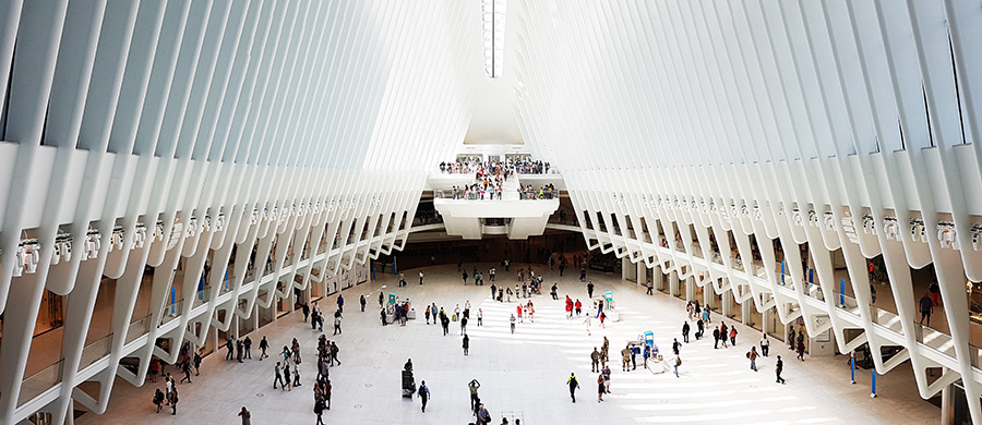 Lobby principal del Oculus de Calatrava (World Trade Center Transportation Hub) - Lugar recomendado en el itinerario por Nueva York en 3 días - Foto de Andrea Hoare Madrid