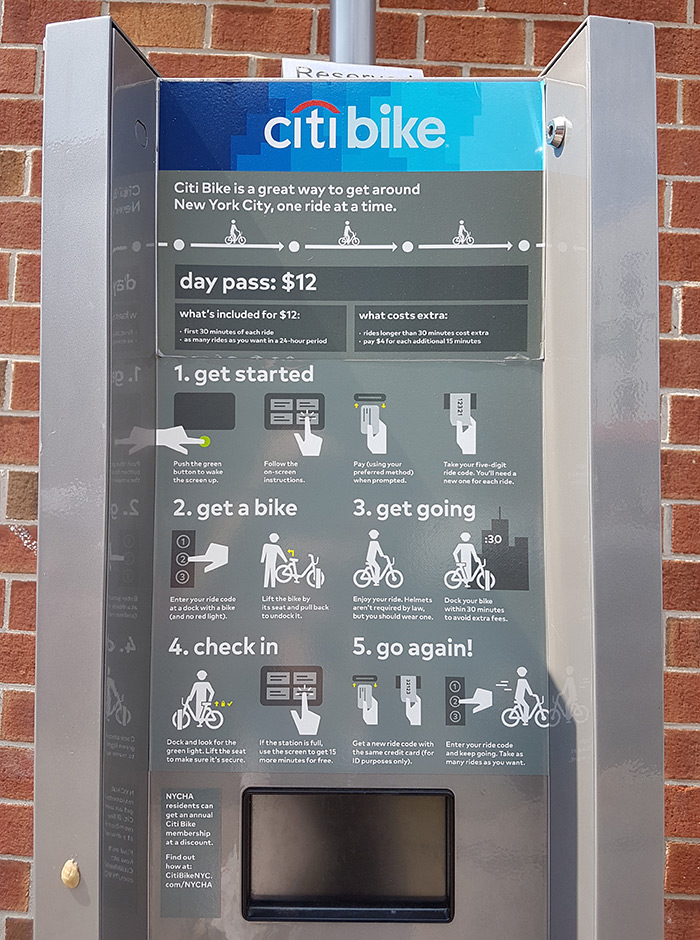 Máquina automática de Citibike, el servicio de alquiler de bicicletas públicas de la ciudad de Nueva York - Foto de AHM