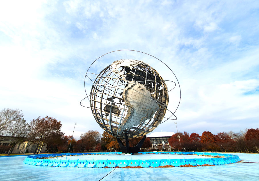 Uniesfera. Escultura más famosa del Flushing Meadows Corona Park en Queens - Forto de AHM