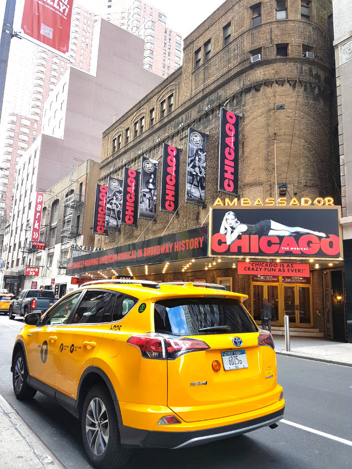 Teatro Ambassador en Broadway donde se presenta el Musical Chicago - Foto de Andrea Hoare Madrid