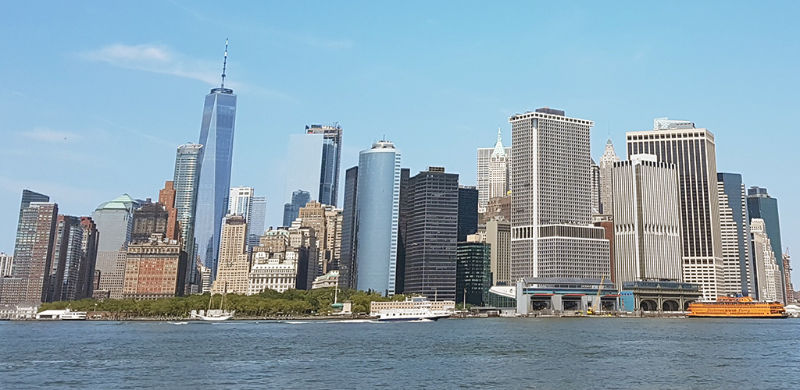 Lower Manhattan visto desde el ferry a la Isla de los Gobernadores - Foto de Andrea Hoare Madrid