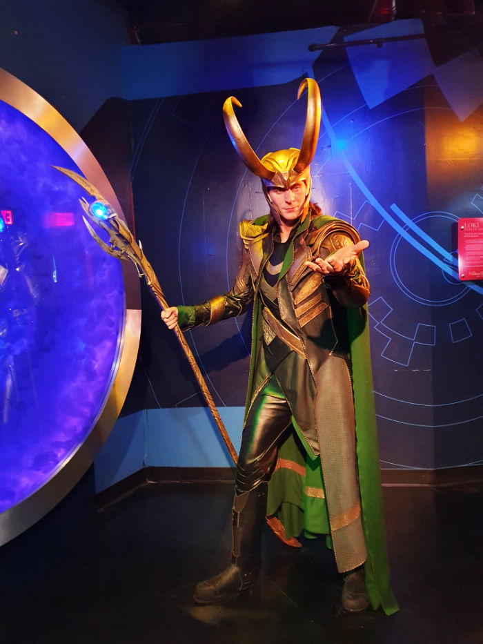 Figura de cera de Loki, el personaje de Marvel interpretado por Tom Hiddleston. Foto de Andrea Hoare Madrid