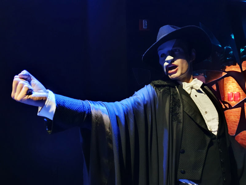 Figura de cera del Fantasma de la Ópera, del musical de Broadway. Foto de Andrea Hoare Madrid